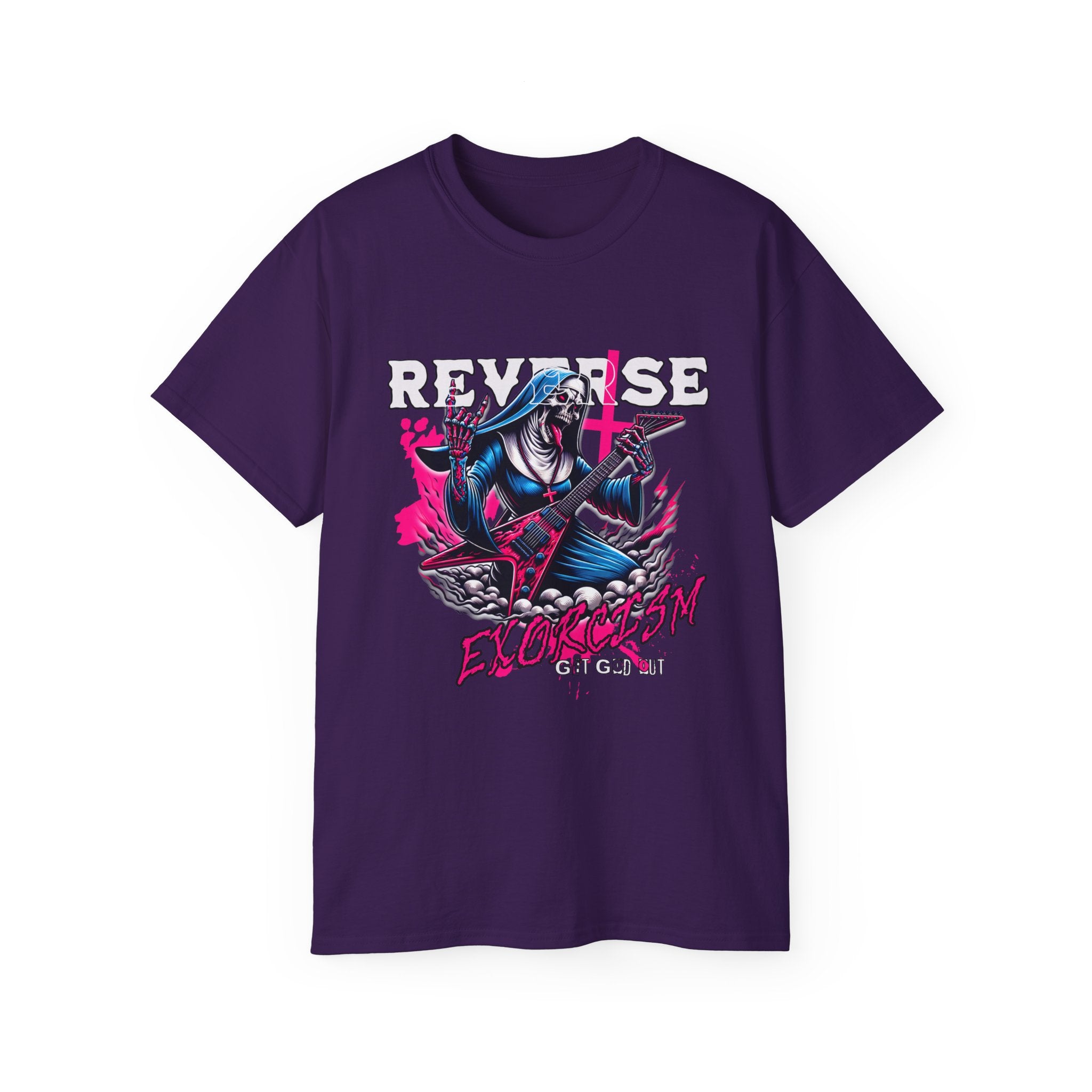 Reverse Exorcism - Unisex Cotton Tee (Front) - Damned Threads